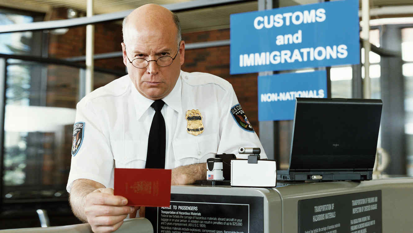 Passport Officer at Airport Security