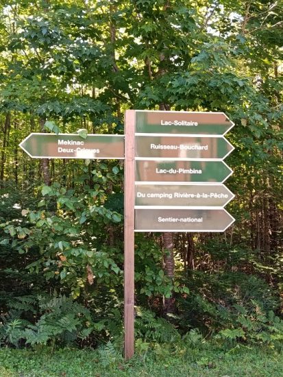 Carteles de rutas senderismo la mauricie